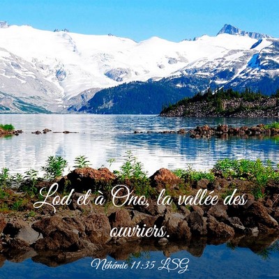 Picture 03 - Néhémie 11:35 LSG - Lod et à Ono, la vallée des - Bible Verse Picture