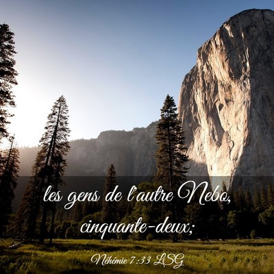 Picture 03 - Néhémie 7:33 LSG - les gens de l'autre Nebo, - Bible Verse Picture