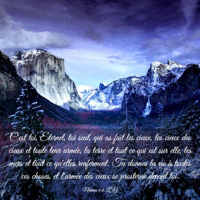 Picture 03 - Néhémie 9:6 LSG - C'est toi, Eternel, toi seul, qui as fait les - Bible Verse Picture