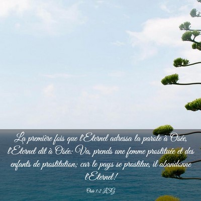 Picture 03 - Osée 1:2 LSG - La première fois que l'Eternel adressa la parole - Bible Verse Picture