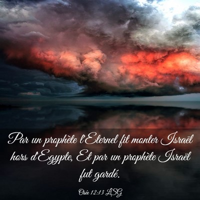 Picture 03 - Osée 12:13 LSG - Par un prophète l'Eternel fit monter Israël - Bible Verse Picture