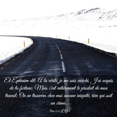 Picture 03 - Osée 12:8 LSG - Et Ephraïm dit: A la vérité, je me suis - Bible Verse Picture