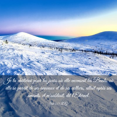 Picture 03 - Osée 2:13 LSG - Je la châtierai pour les jours où elle - Bible Verse Picture