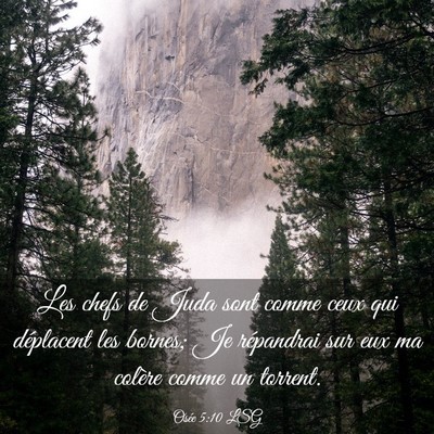 Picture 03 - Osée 5:10 LSG - Les chefs de Juda sont comme ceux qui déplacent - Bible Verse Picture