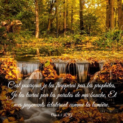 Picture 03 - Osée 6:5 LSG - C'est pourquoi je les frapperai par les - Bible Verse Picture