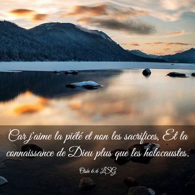 Picture 03 - Osée 6:6 LSG - Car j'aime la piété et non les sacrifices, Et - Bible Verse Picture