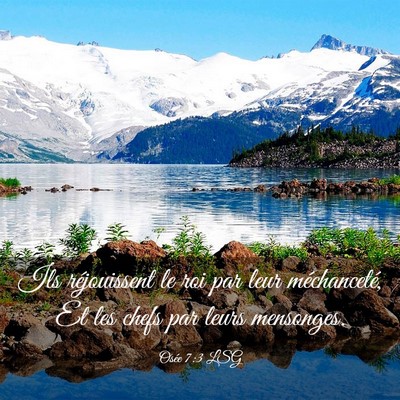Picture 03 - Osée 7:3 LSG - Ils réjouissent le roi par leur méchanceté, Et - Bible Verse Picture