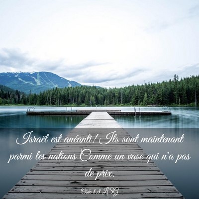 Picture 03 - Osée 8:8 LSG - Israël est anéanti! Ils sont maintenant parmi - Bible Verse Picture