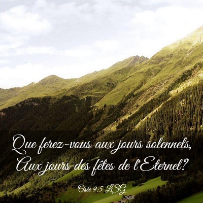 Picture 03 - Osée 9:5 LSG - Que ferez-vous aux jours solennels, Aux jours des - Bible Verse Picture