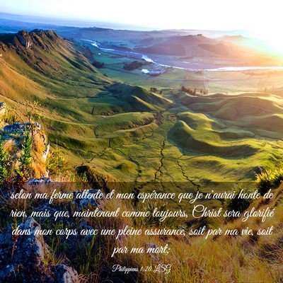 Picture 03 - Philippiens 1:20 LSG - selon ma ferme attente et mon espérance que je - Bible Verse Picture