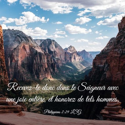 Picture 03 - Philippiens 2:29 LSG - Recevez-le donc dans le Seigneur avec une joie - Bible Verse Picture
