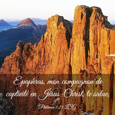 Picture 03 - Philémon 1:23 LSG - Epaphras, mon compagnon de captivité en - Bible Verse Picture