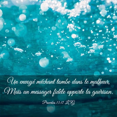 Picture 03 - Proverbes 13:17 LSG - Un envoyé méchant tombe dans le malheur, Mais - Bible Verse Picture