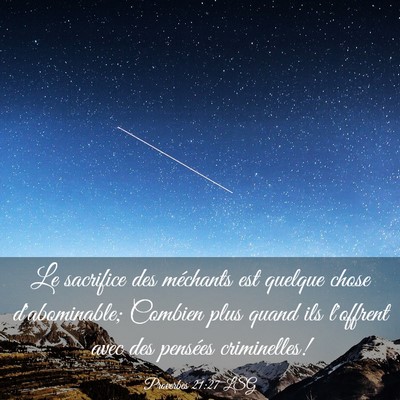 Picture 03 - Proverbes 21:27 LSG - Le sacrifice des méchants est quelque chose - Bible Verse Picture