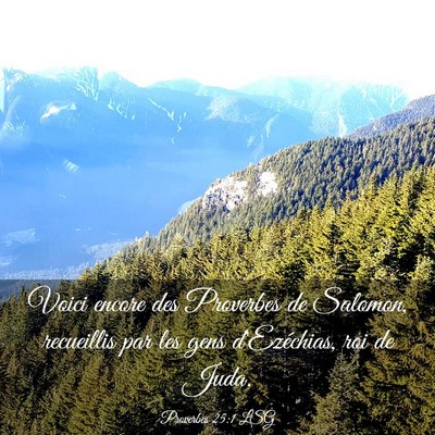 Picture 03 - Proverbes 25:1 LSG - Voici encore des Proverbes de Salomon, recueillis - Bible Verse Picture