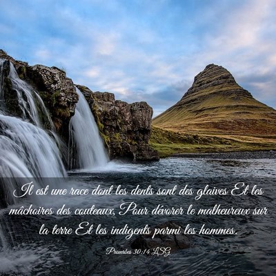 Picture 03 - Proverbes 30:14 LSG - Il est une race dont les dents sont des glaives - Bible Verse Picture