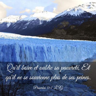 Picture 03 - Proverbes 31:7 LSG - Qu'il boive et oublie sa pauvreté, Et qu'il ne - Bible Verse Picture