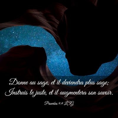 Picture 03 - Proverbes 9:9 LSG - Donne au sage, et il deviendra plus sage; - Bible Verse Picture