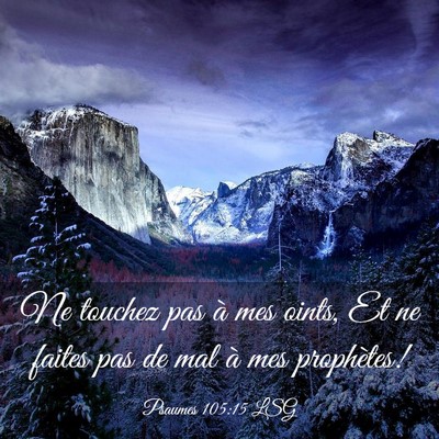 Picture 03 - Psaumes 105:15 LSG - Ne touchez pas à mes oints, Et ne faites pas de - Bible Verse Picture