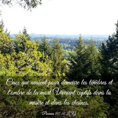 Picture 03 - Psaumes 107:10 LSG - Ceux qui avaient pour demeure les ténèbres et - Bible Verse Picture