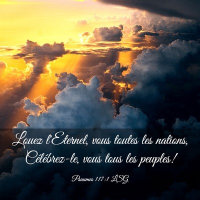 Picture 03 - Psaumes 117:1 LSG - Louez l'Eternel, vous toutes les nations, - Bible Verse Picture