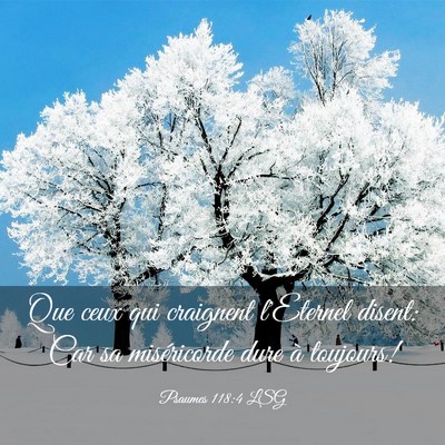 Picture 03 - Psaumes 118:4 LSG - Que ceux qui craignent l'Eternel disent: Car sa - Bible Verse Picture