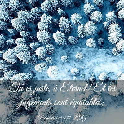 Picture 03 - Psaumes 119:137 LSG - Tu es juste, ô Eternel! Et tes jugements sont - Bible Verse Picture
