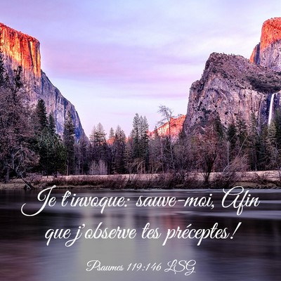 Picture 03 - Psaumes 119:146 LSG - Je t'invoque: sauve-moi, Afin que j'observe tes - Bible Verse Picture