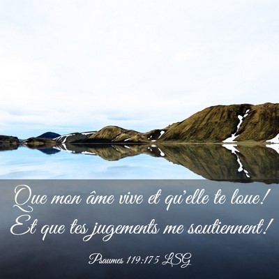 Picture 03 - Psaumes 119:175 LSG - Que mon âme vive et qu'elle te loue! Et que tes - Bible Verse Picture