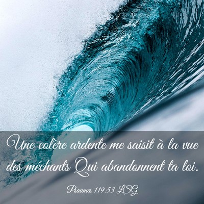 Picture 03 - Psaumes 119:53 LSG - Une colère ardente me saisit à la vue des - Bible Verse Picture