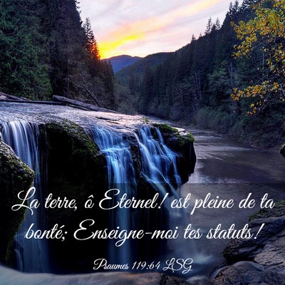 Picture 03 - Psaumes 119:64 LSG - La terre, ô Eternel! est pleine de ta bonté; - Bible Verse Picture