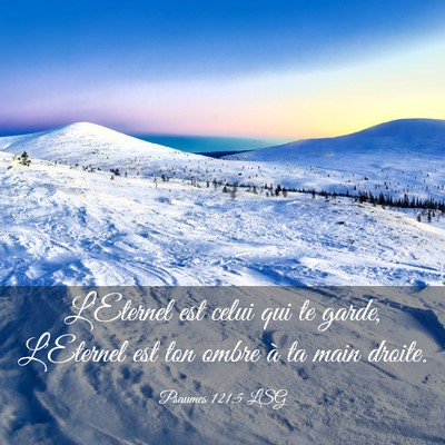 Picture 03 - Psaumes 121:5 LSG - L'Eternel est celui qui te garde, L'Eternel est - Bible Verse Picture