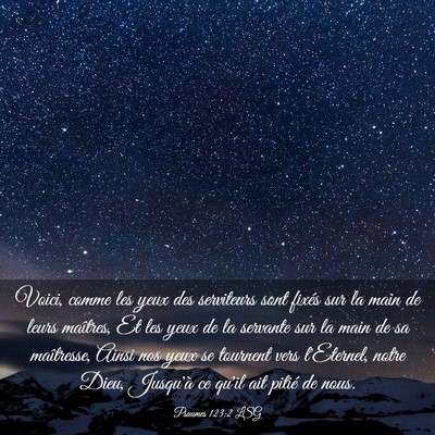 Picture 03 - Psaumes 123:2 LSG - Voici, comme les yeux des serviteurs sont fixés - Bible Verse Picture