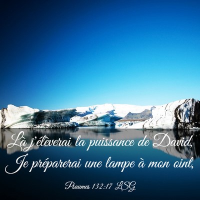 Picture 03 - Psaumes 132:17 LSG - Là j'élèverai la puissance de David, Je - Bible Verse Picture