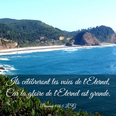 Picture 03 - Psaumes 138:5 LSG - Ils célébreront les voies de l'Eternel, Car la - Bible Verse Picture
