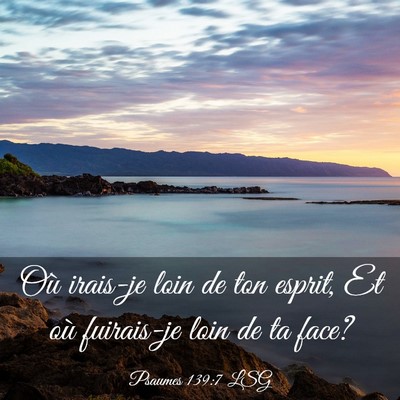 Picture 03 - Psaumes 139:7 LSG - Où irais-je loin de ton esprit, Et où - Bible Verse Picture