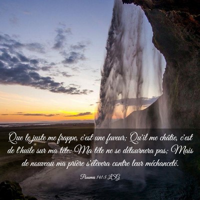 Picture 03 - Psaumes 141:5 LSG - Que le juste me frappe, c'est une faveur; Qu'il - Bible Verse Picture