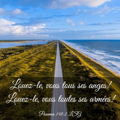 Picture 03 - Psaumes 148:2 LSG - Louez-le, vous tous ses anges! Louez-le, vous - Bible Verse Picture