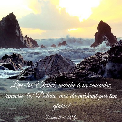 Picture 03 - Psaumes 17:13 LSG - Lève-toi, Eternel, marche à sa rencontre, - Bible Verse Picture