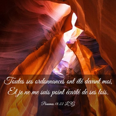Picture 03 - Psaumes 18:22 LSG - Toutes ses ordonnances ont été devant moi, Et - Bible Verse Picture