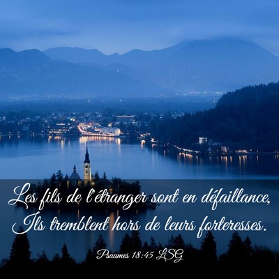 Picture 03 - Psaumes 18:45 LSG - Les fils de l'étranger sont en défaillance, Ils - Bible Verse Picture