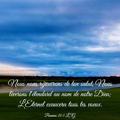 Picture 03 - Psaumes 20:5 LSG - Nous nous réjouirons de ton salut, Nous - Bible Verse Picture