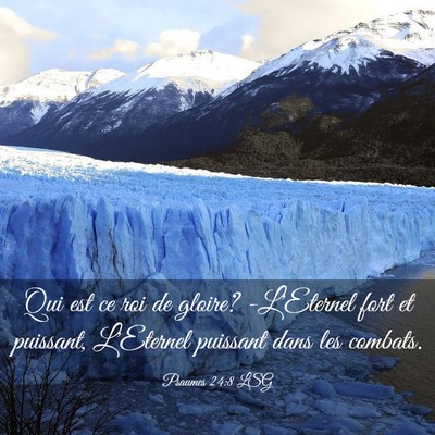 Picture 03 - Psaumes 24:8 LSG - Qui est ce roi de gloire? -L'Eternel fort et - Bible Verse Picture