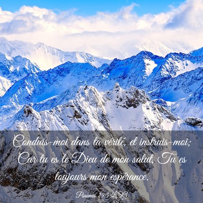 Picture 03 - Psaumes 25:5 LSG - Conduis-moi dans ta vérité, et instruis-moi; - Bible Verse Picture