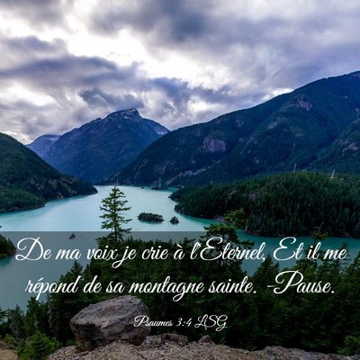 Picture 03 - Psaumes 3:4 LSG - De ma voix je crie à l'Eternel, Et il me répond - Bible Verse Picture