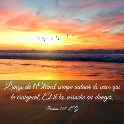 Picture 03 - Psaumes 34:7 LSG - L'ange de l'Eternel campe autour de ceux qui le - Bible Verse Picture