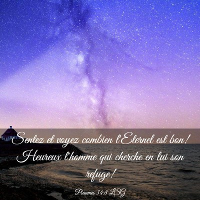 Picture 03 - Psaumes 34:8 LSG - Sentez et voyez combien l'Eternel est bon! - Bible Verse Picture