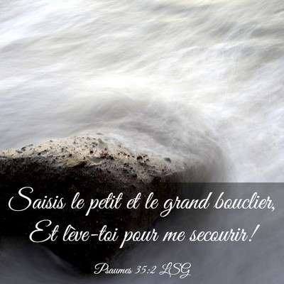 Picture 03 - Psaumes 35:2 LSG - Saisis le petit et le grand bouclier, Et - Bible Verse Picture