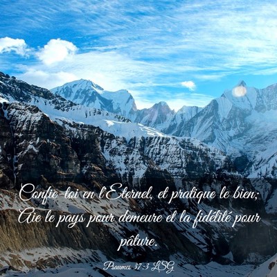 Picture 03 - Psaumes 37:3 LSG - Confie-toi en l'Eternel, et pratique le bien; Aie - Bible Verse Picture