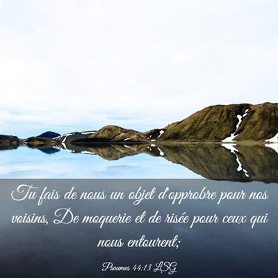 Picture 03 - Psaumes 44:13 LSG - Tu fais de nous un objet d'opprobre pour nos - Bible Verse Picture
